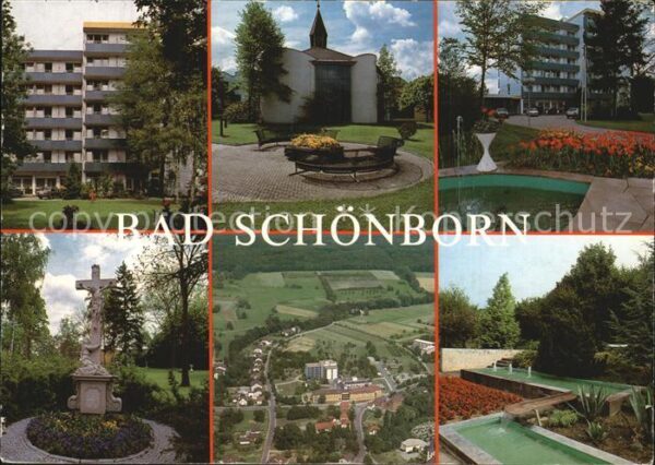 Bad Schoenborn Sanatorium Park Denkmal Fliegeraufnahme