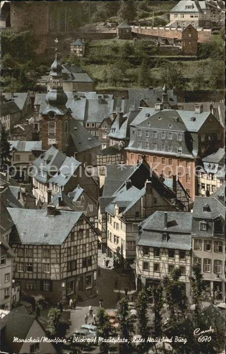 Monschau Marktplatz Rotes Haus Burg