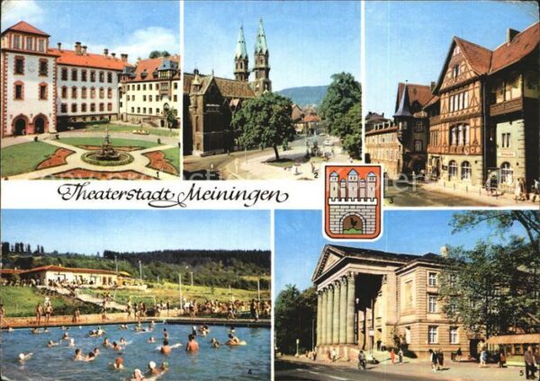 Meiningen Thueringen Schloss Schwimmbad Stadtkirche Theater