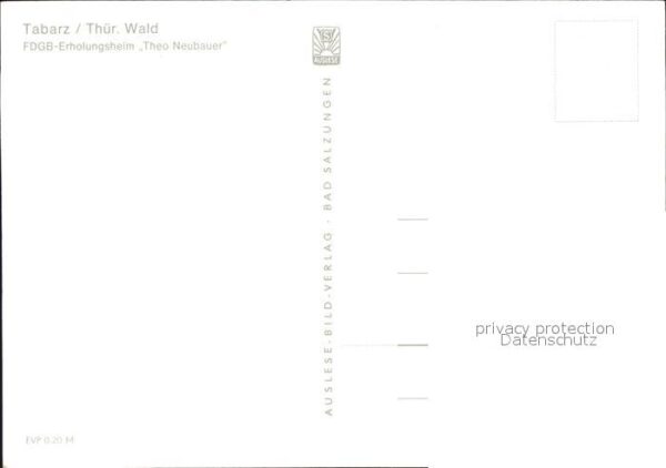 Tabarz FDGB-Erholungsheim Theo Neubauer – Bild 2