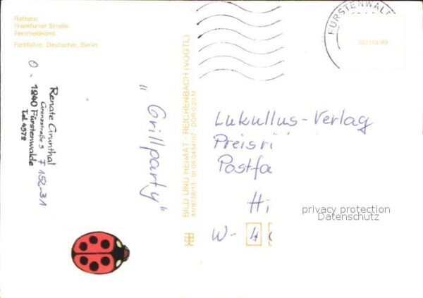 Fuerstenwalde Spree Rathaus Frankfurter Strasse Fernmeldeam – Bild 2