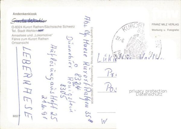 Rathen Saechsische Schweiz Amselsee Lokomotive Fähre – Bild 2