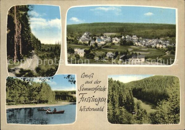 Fussingen Teilansicht Ruderboote Westerwald