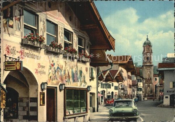 Mittenwald Bayern Obermarkt und Pfarrkirche