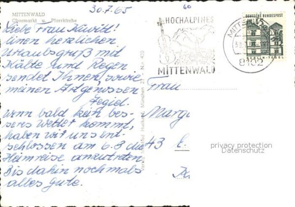 Mittenwald Bayern Obermarkt und Pfarrkirche – Bild 2