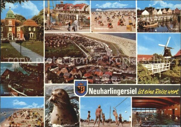 Neuharlingersiel Badestrand Windmühle Landhaus Sielhopf