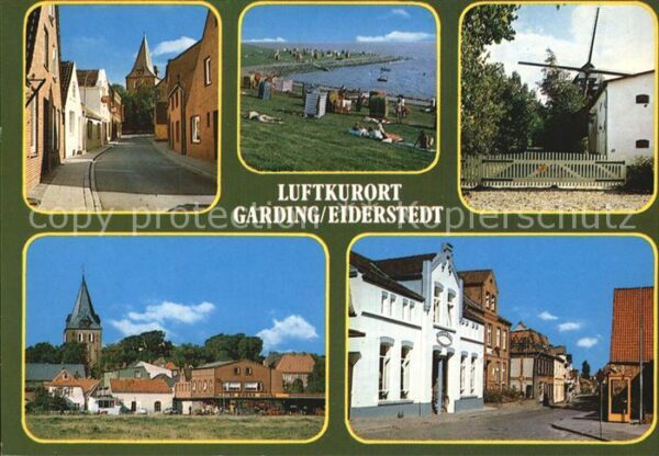 Garding Mühle Kirche Badestrand
