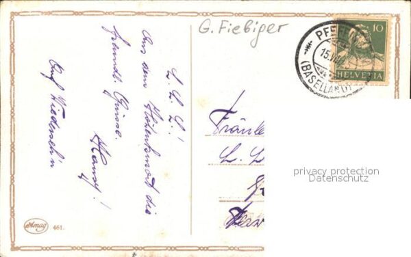 Fiebiger C. Verlag-Amag-Nr. 461 Wald Bäume See – Bild 2