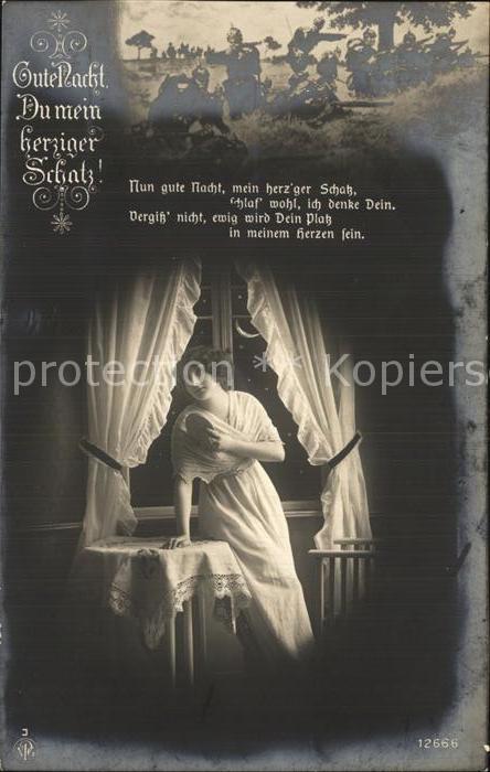 Poesie Krieg Foto-NPG-Nr. 12666 Gute Nacht Du mein h