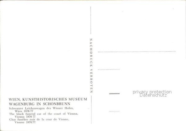 Pferdekutschen Schwarzer Leichenwagen Wiener Hof Museu – Bild 2