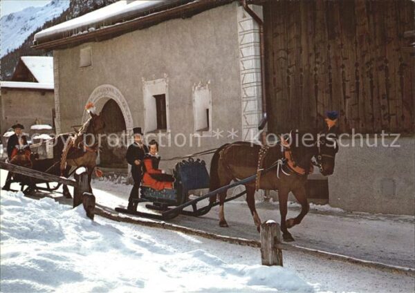 Pferdeschlitten Engadiner Schlitteda