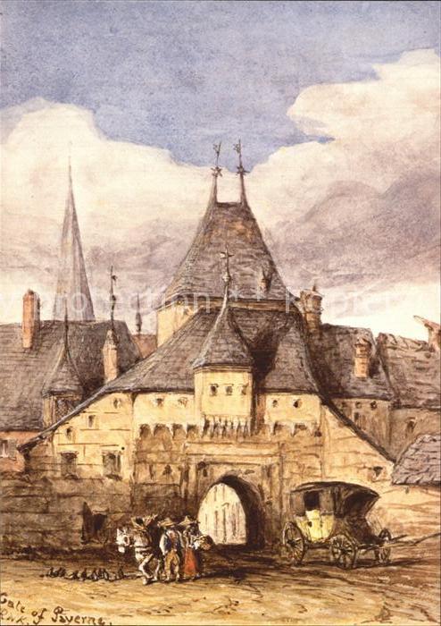 Post Postkutsche 1820 Payerne Porte de Berne