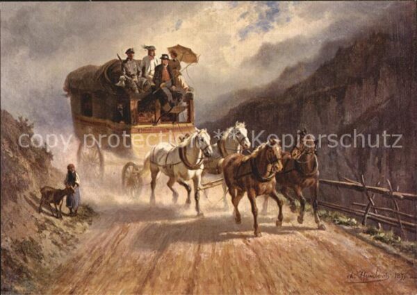 Post Simmentalpost Charles Humbert 1873 Simm