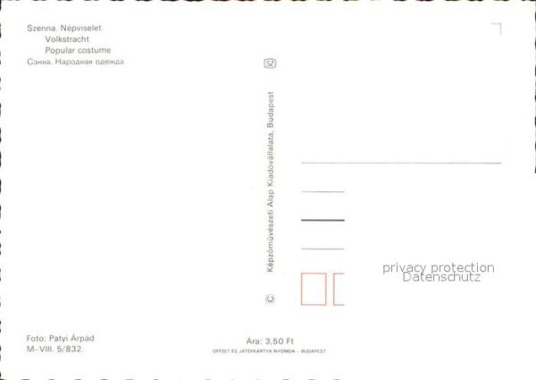 Trachten Ungarn Szenna Nepviselet – Bild 2