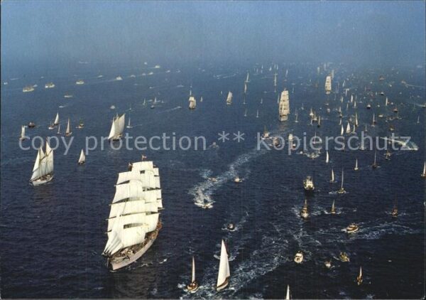 Segelschiffe Windjammer Ostsee Fliegeraufnahme