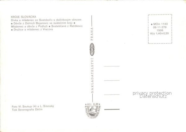 Trachten Slowakei Svatoborice Dolni Bojanovice Podluzi – Bild 2