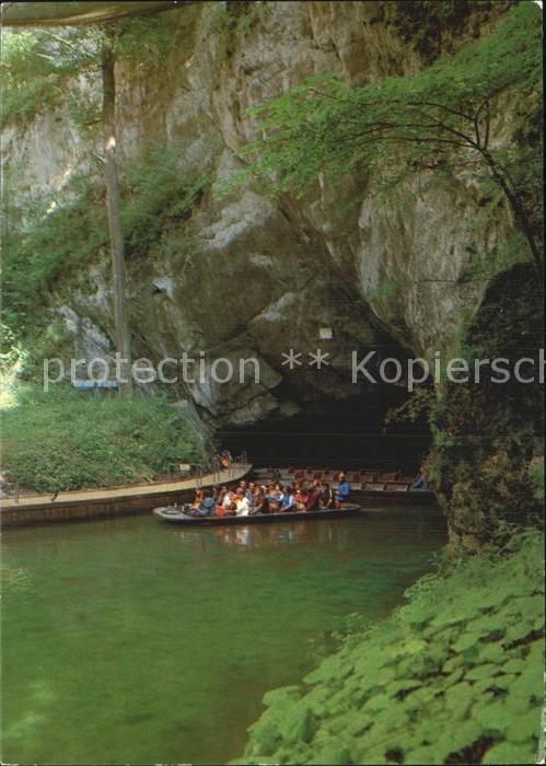 Hoehlen Caves Grottes Moravsky Kras Punkva-Höhle Landungsplat
