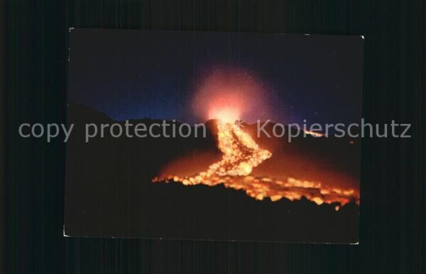 Vulkane Geysire Vulcans Geysers Etna Colata di lava nella notte