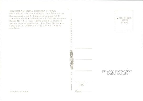 Komponist Schreibtisch Antonin Dvorak Haus Nr. 14 – Bild 2