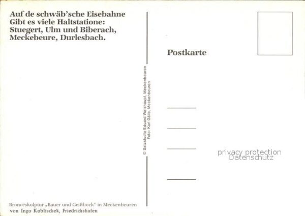 Skulpturen Bronceskulptur Bauer und Geissbock Meck – Bild 2
