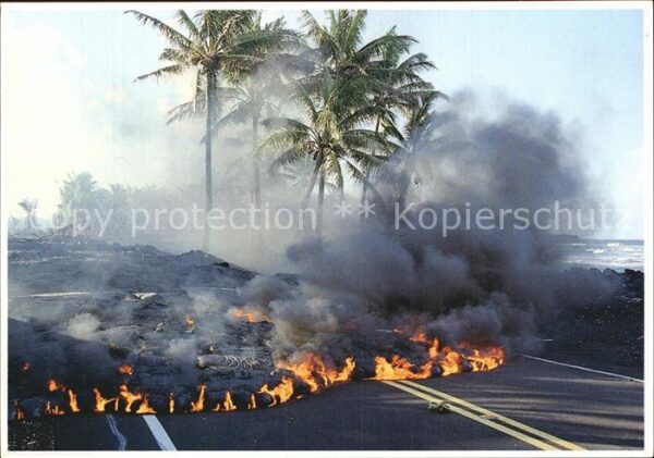 Vulkane Geysire Vulcans Geysers Devasting Lava Flow Kalapana coast Big