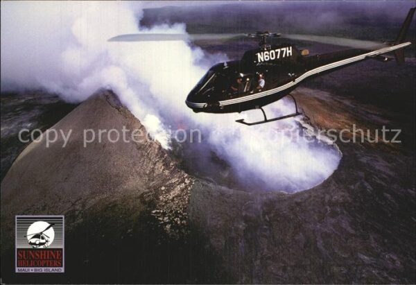 Helikopter Hubschrauber Puu Oo Vent Big Island Hawaii Kilauea V
