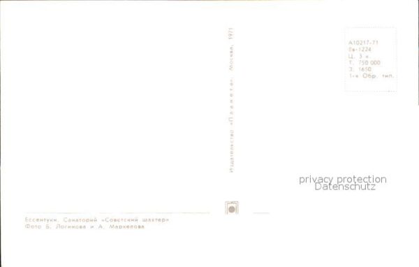 Essentuki Kaukasus Sanatoirium Sowjetsky Schachter – Bild 2