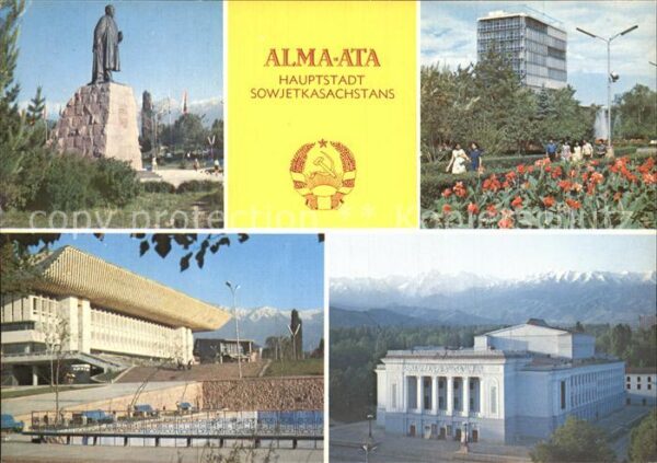 Alma-Ata Almaty Abai-Kunanbajew-Denkmal Rathaus Kongres