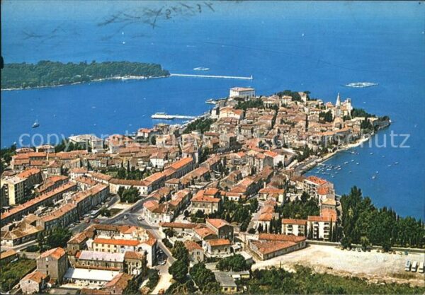 Porec Altstadt Halbinsel Fliegeraufnahme