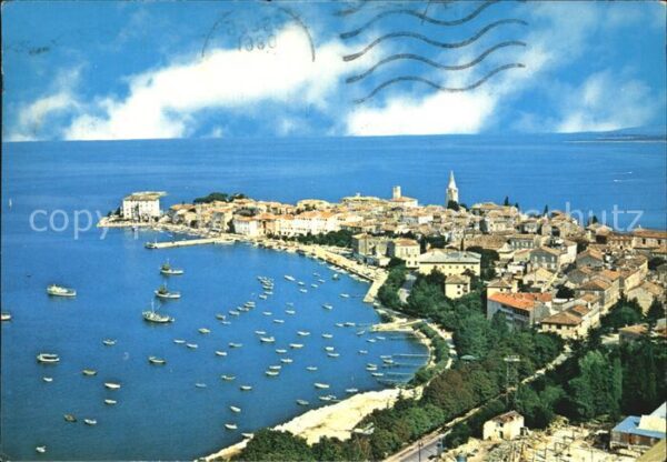 Porec Altstadt Halbinsel Hafen Fliegeraufnahm
