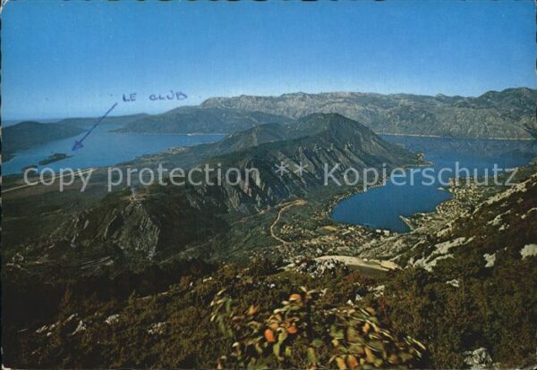 Boka Kotorska Panorama Bucht Gebirge