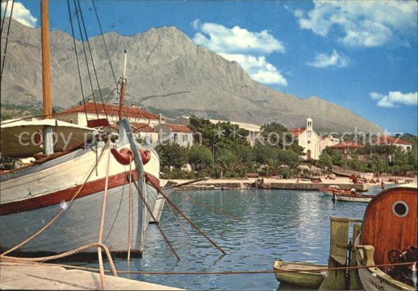 Baska Voda Hafen Segelboot Gebirge