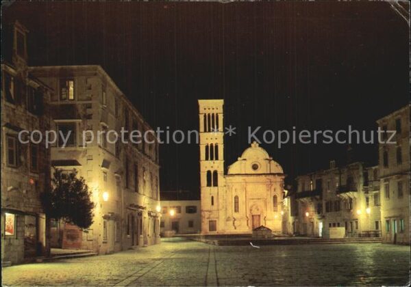 Hvar Kathedrale Nachtaufnahme
