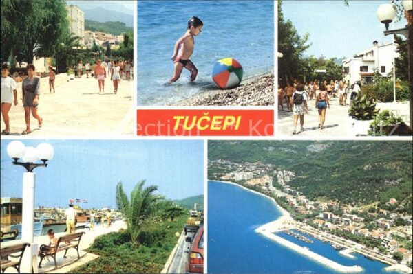 Tucepi Promenade Strand Kind Wasserball Fliege