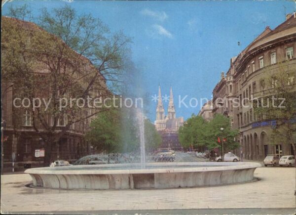 Zagreb Springbrunnen Kirche