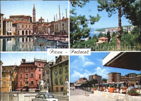 Piran Teilansichten Hafen Altstadt Restaurant