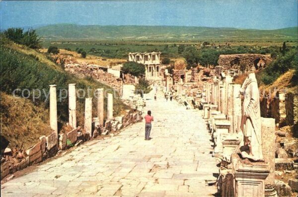 Efes Celsus Kitapligi Antike Stätte Ruinen