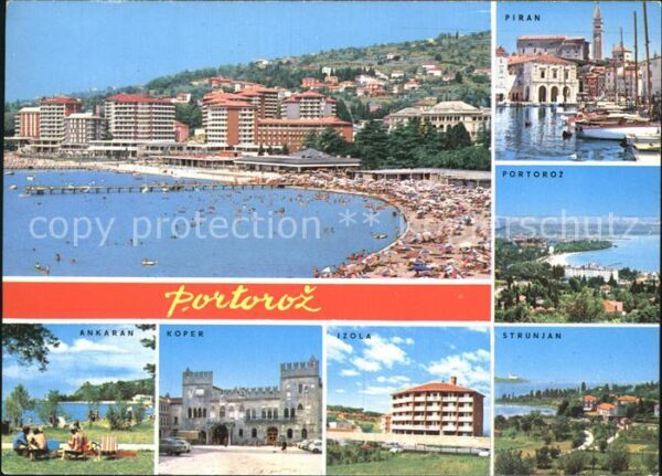 Portoroz Panorama Strand Ferienorte Piran Strunj