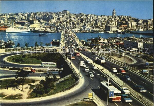 Istanbul Constantinopel Unkapani ve Atatürk Köprüsü Brücke