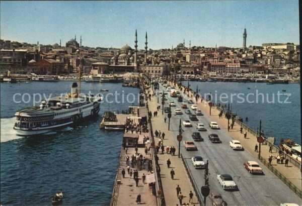 Istanbul Constantinopel Galatabrücke Neue Moschee