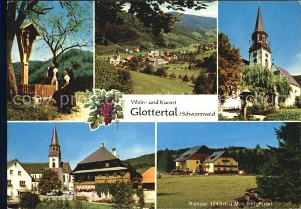 Glottertal Panorama Weinort Kurort Wegekreuz Trach