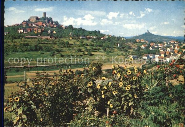 Giessen Lahn Panorama mit Gleiberg und Vetzberg