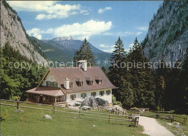 Ramsau Berchtesgaden Berggasttätte Wimbachschloss mit Unters