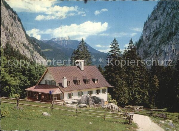 Ramsau Berchtesgaden Berggaststätte Wimbachschloss mit Unter