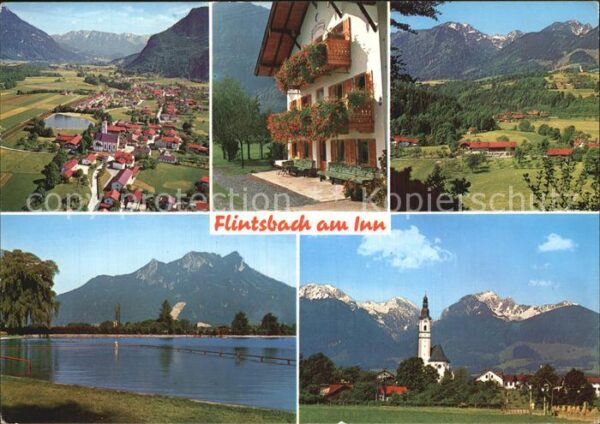 Flintsbach Inn mit Wendelstein Badesee Heuberg Kirche