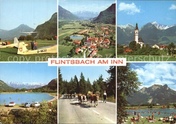 Flintsbach Inn Segelflugsport Kirche See Viehtrieb Bad