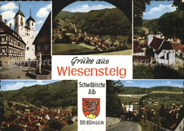 Wiesensteig Ortsansicht mit Kirche Panorama Schwäbi