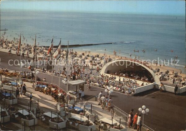 Westerland Sylt Kurpromenade mit Musikpavillon Strand N