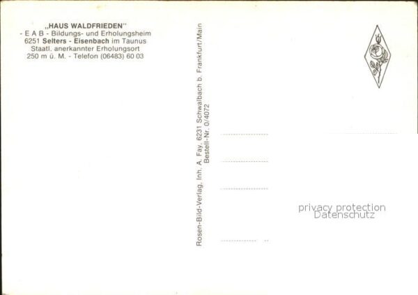 Eisenbach Limburg Haus Waldfrieden EAB Bildungs und Erhol – Bild 2