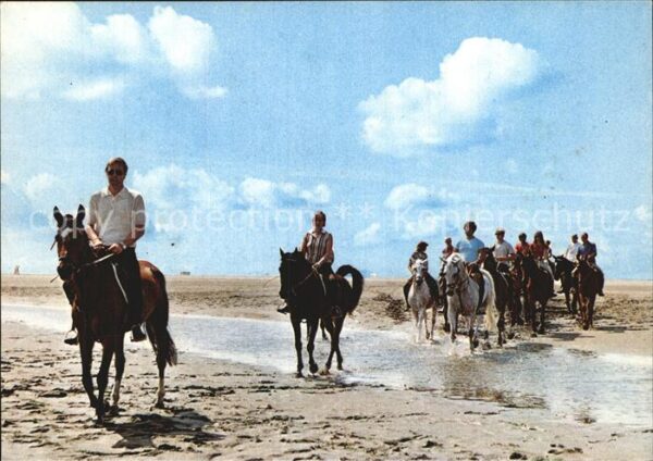 St Peter-Ording Reiten am Strand Nordseebad Schwefelbad